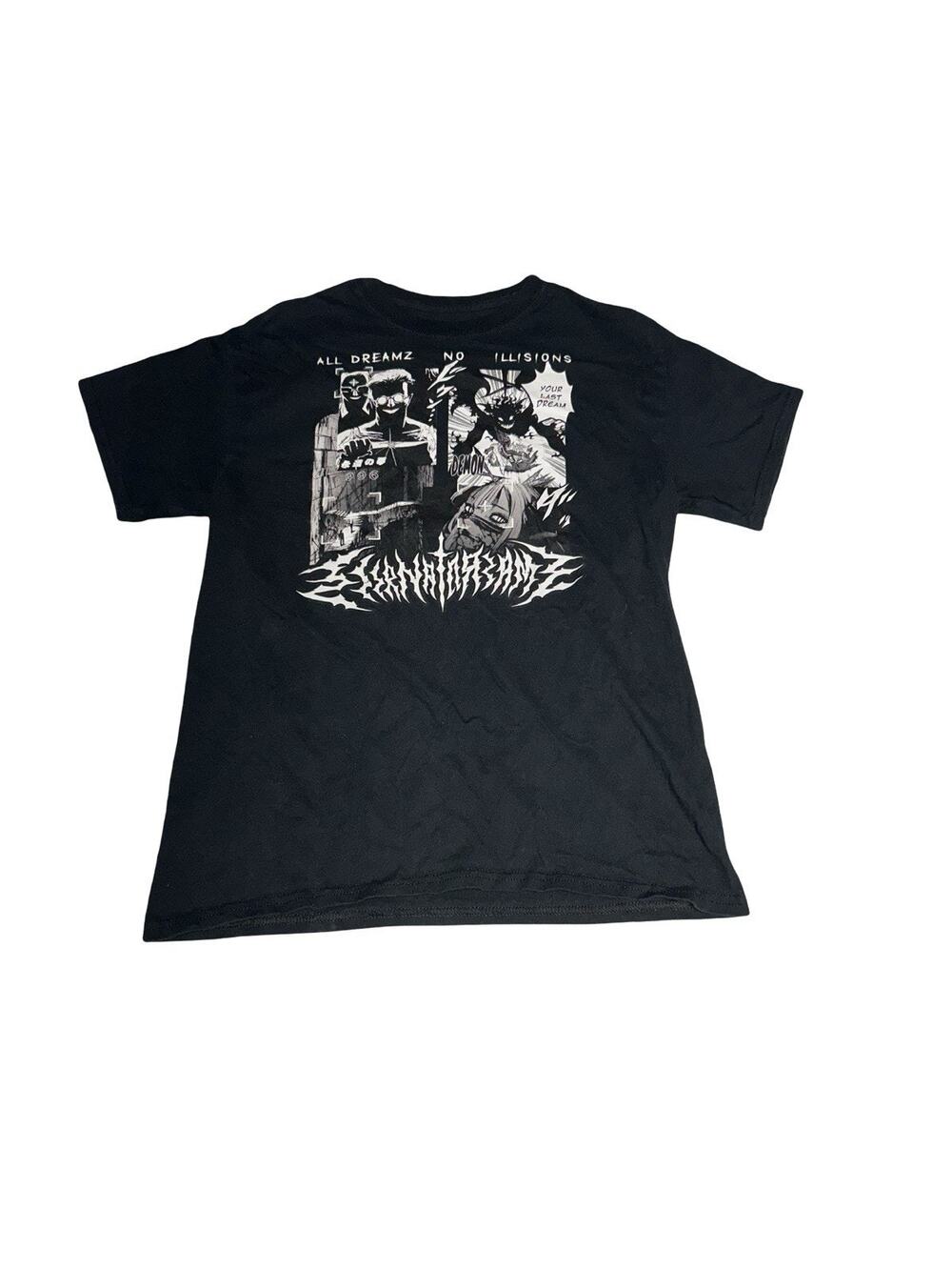 Eternal Dreamz Anime Graphic T Shirt Black Men’s Medium Manga Streetwear Tee